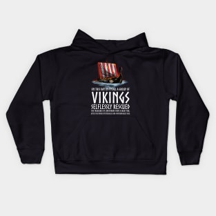 Viking Longship - Lindisfarne - Medieval Norse History Kids Hoodie